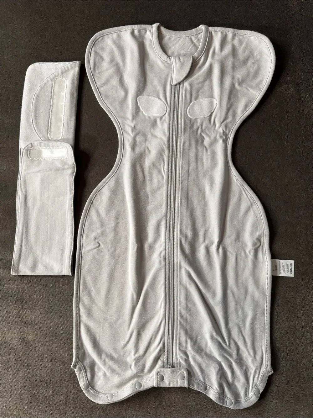 Slumber Buddy Gray Baby Sleep Sack Zip-Up Swaddle SMALL 1-3 Months 8-14lbs NEW